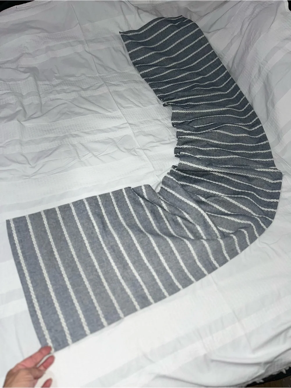 Hearth and Hand with Magnolia Woven Striped Cotton Knit Table Runner